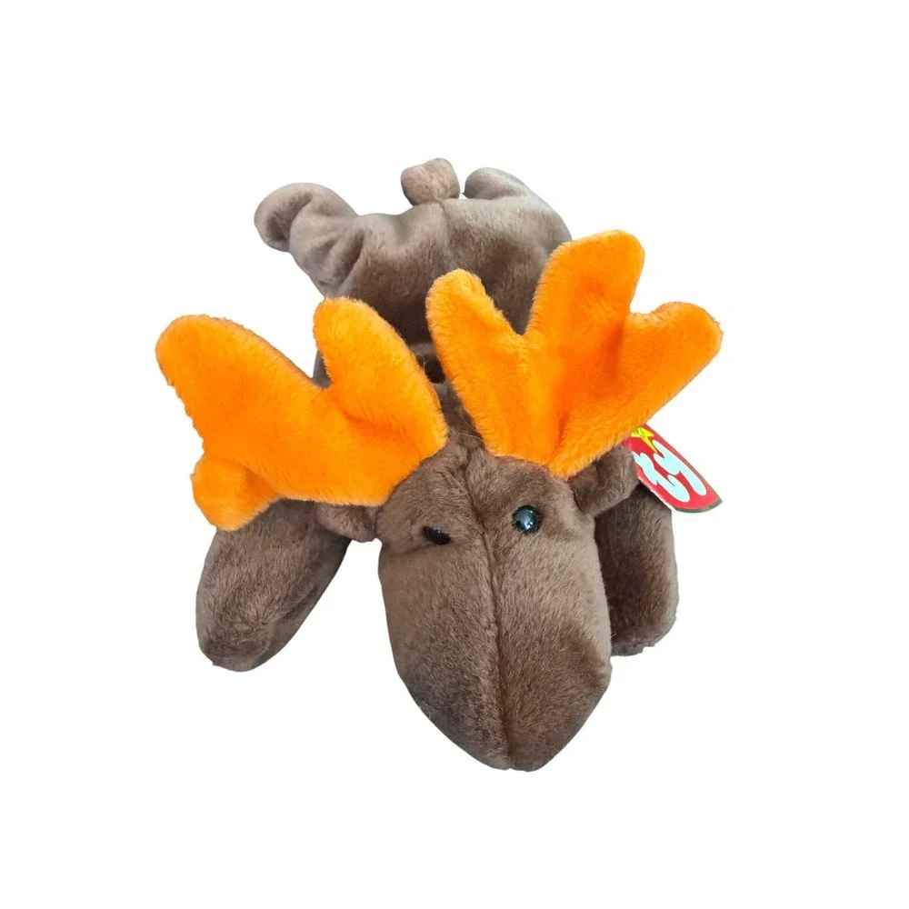 Ty Beanie Babies Lot Bucky Beaver Squealer Pig Chocolate Moose Twigs Giraffe PVC